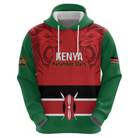 Custom Kenya Football Zip Hoodie Come On Harambee Stars