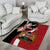 Custom Kenya Football Area Rug Maasai Shield Coat Of Arms Style
