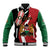 Custom Kenya Football Baseball Jacket Maasai Shield Coat Of Arms Style