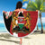 Custom Kenya Football Beach Blanket Maasai Shield Coat Of Arms Style