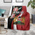 Custom Kenya Football Blanket Maasai Shield Coat Of Arms Style
