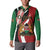 Custom Kenya Football Button Sweatshirt Maasai Shield Coat Of Arms Style
