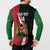 Custom Kenya Football Button Sweatshirt Maasai Shield Coat Of Arms Style