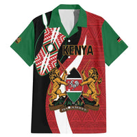 Custom Kenya Football Family Matching Mermaid Dress and Hawaiian Shirt Maasai Shield Coat Of Arms Style