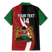 Custom Kenya Football Family Matching Mermaid Dress and Hawaiian Shirt Maasai Shield Coat Of Arms Style