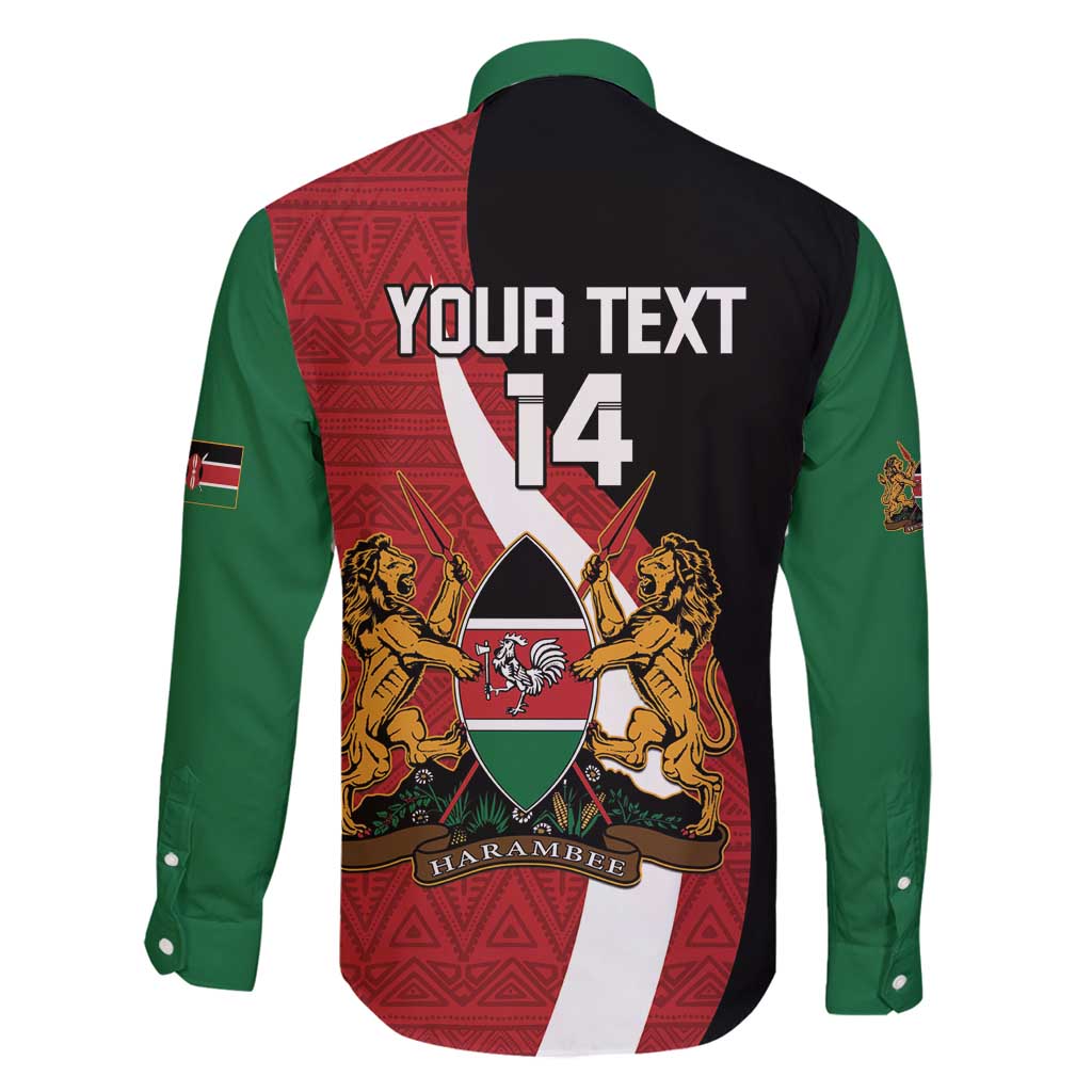 Custom Kenya Football Family Matching Summer Maxi Dress and Hawaiian Shirt Maasai Shield Coat Of Arms Style