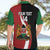 Custom Kenya Football Hawaiian Shirt Maasai Shield Coat Of Arms Style