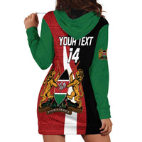 Custom Kenya Football Hoodie Dress Maasai Shield Coat Of Arms Style