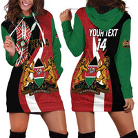 Custom Kenya Football Hoodie Dress Maasai Shield Coat Of Arms Style