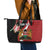 Custom Kenya Football Leather Tote Bag Maasai Shield Coat Of Arms Style