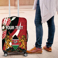 Custom Kenya Football Luggage Cover Maasai Shield Coat Of Arms Style