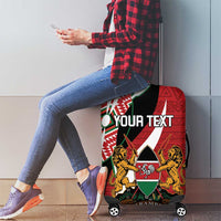 Custom Kenya Football Luggage Cover Maasai Shield Coat Of Arms Style