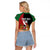 Custom Kenya Football Raglan Cropped T Shirt Maasai Shield Coat Of Arms Style