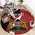 Custom Kenya Football Round Carpet Maasai Shield Coat Of Arms Style