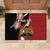 Custom Kenya Football Rubber Doormat Maasai Shield Coat Of Arms Style