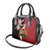 Custom Kenya Football Shoulder Handbag Maasai Shield Coat Of Arms Style