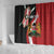 Custom Kenya Football Shower Curtain Maasai Shield Coat Of Arms Style