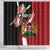 Custom Kenya Football Shower Curtain Maasai Shield Coat Of Arms Style