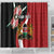 Custom Kenya Football Shower Curtain Maasai Shield Coat Of Arms Style