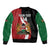 Custom Kenya Football Sleeve Zip Bomber Jacket Maasai Shield Coat Of Arms Style