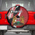Custom Kenya Football Spare Tire Cover Maasai Shield Coat Of Arms Style