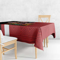 Custom Kenya Football Tablecloth Maasai Shield Coat Of Arms Style