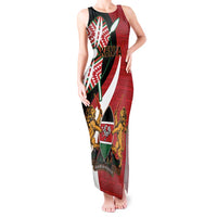Custom Kenya Football Tank Maxi Dress Maasai Shield Coat Of Arms Style