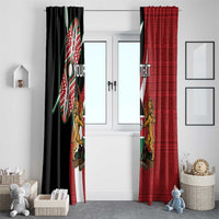 Custom Kenya Football Window Curtain Maasai Shield Coat Of Arms Style
