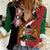 Custom Kenya Football Women Casual Shirt Maasai Shield Coat Of Arms Style