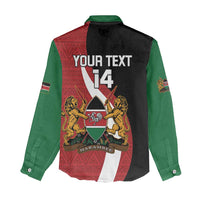 Custom Kenya Football Women Casual Shirt Maasai Shield Coat Of Arms Style
