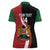 Custom Kenya Football Women Polo Shirt Maasai Shield Coat Of Arms Style