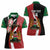 Custom Kenya Football Women Polo Shirt Maasai Shield Coat Of Arms Style