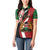 Custom Kenya Football Women Polo Shirt Maasai Shield Coat Of Arms Style