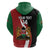 Custom Kenya Football Zip Hoodie Maasai Shield Coat Of Arms Style