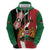 Custom Kenya Football Zip Hoodie Maasai Shield Coat Of Arms Style