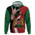 Custom Kenya Football Zip Hoodie Maasai Shield Coat Of Arms Style