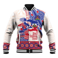 Afro-Haitians Proud Baseball Jacket Haiti Coat Of Arms Dashiki