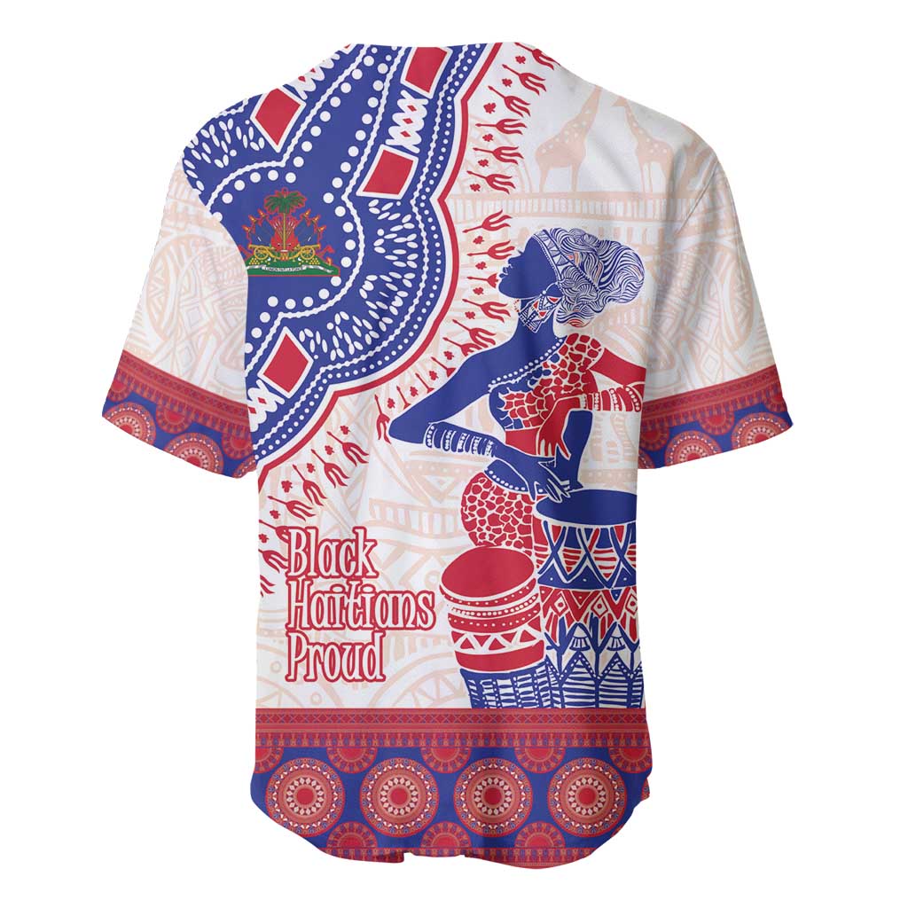 Afro-Haitians Proud Baseball Jersey Haiti Coat Of Arms Dashiki