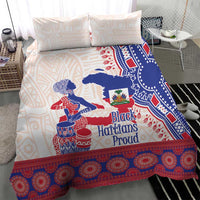 Afro-Haitians Proud Bedding Set Haiti Coat Of Arms Dashiki