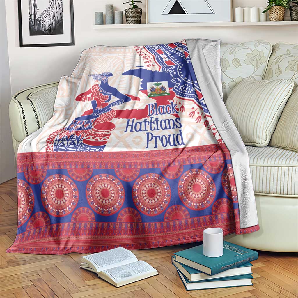 Afro-Haitians Proud Blanket Haiti Coat Of Arms Dashiki