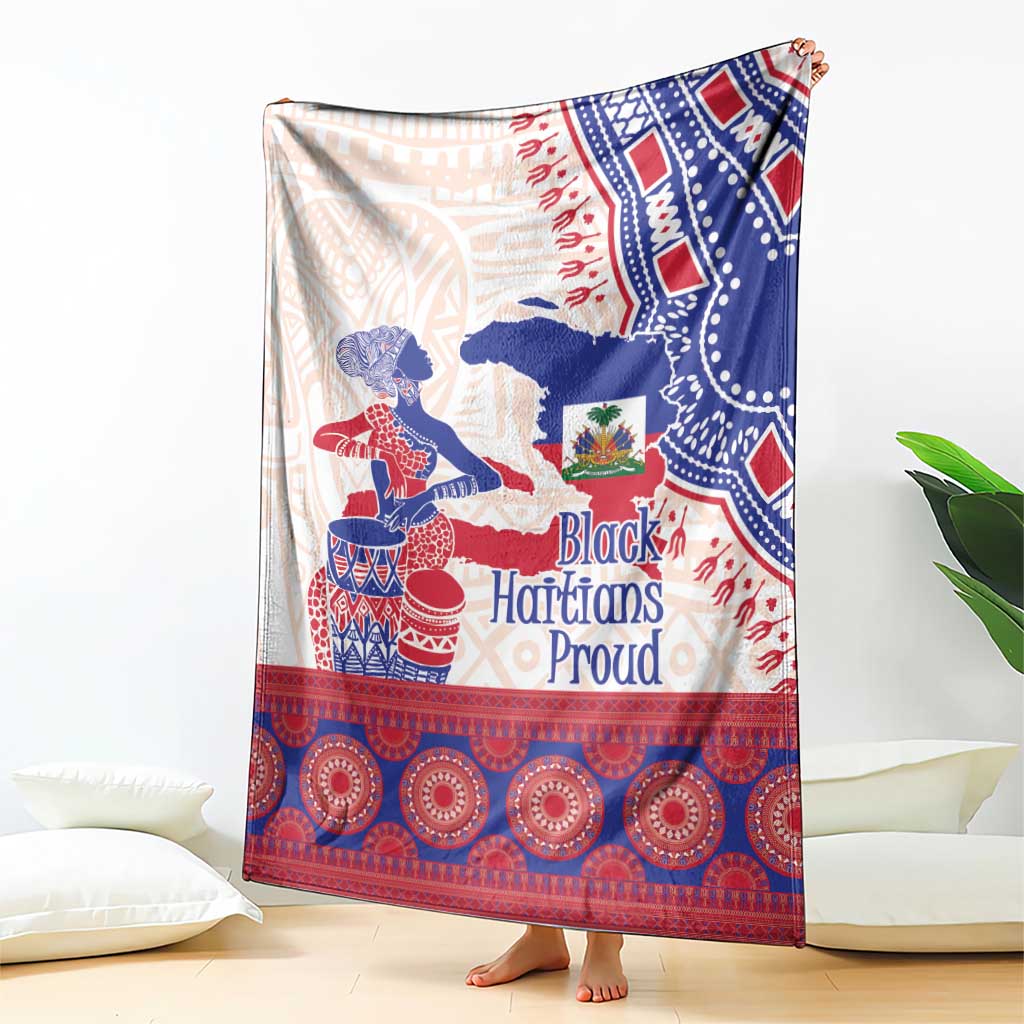 Afro-Haitians Proud Blanket Haiti Coat Of Arms Dashiki