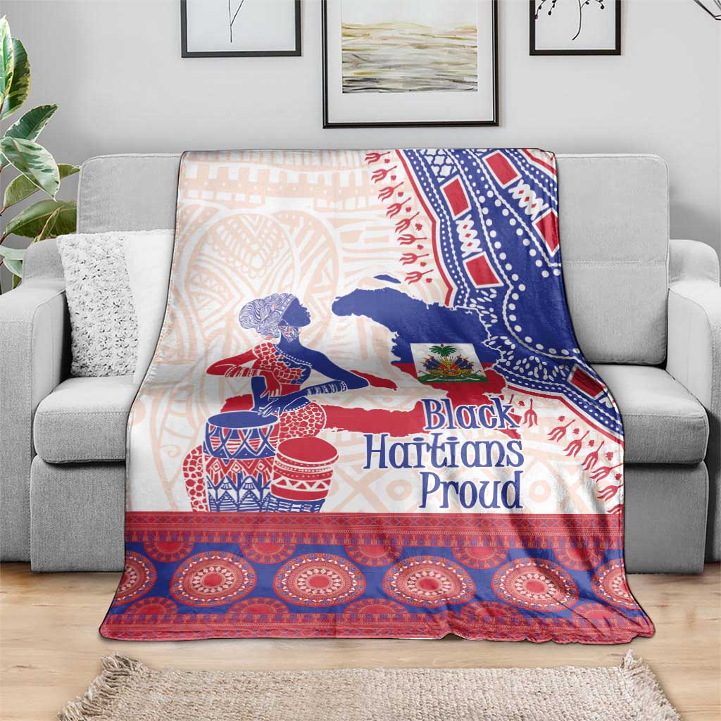 Afro-Haitians Proud Blanket Haiti Coat Of Arms Dashiki