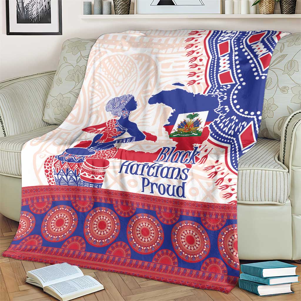 Afro-Haitians Proud Blanket Haiti Coat Of Arms Dashiki