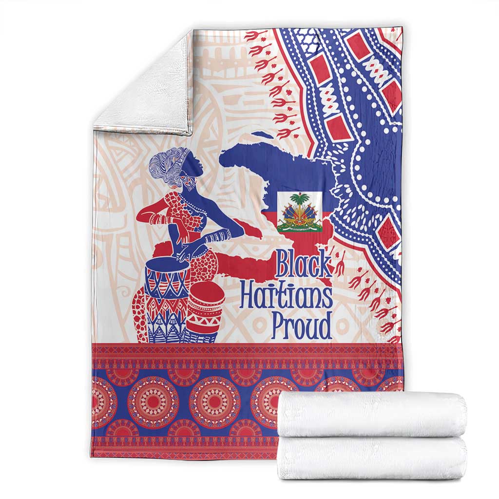 Afro-Haitians Proud Blanket Haiti Coat Of Arms Dashiki