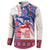 Afro-Haitians Proud Button Sweatshirt Haiti Coat Of Arms Dashiki