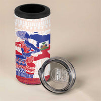 Afro-Haitians Proud 4 in 1 Can Cooler Tumbler Haiti Coat Of Arms Dashiki