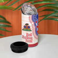 Afro-Haitians Proud 4 in 1 Can Cooler Tumbler Haiti Coat Of Arms Dashiki