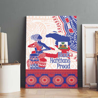 Afro-Haitians Proud Canvas Wall Art Haiti Coat Of Arms Dashiki