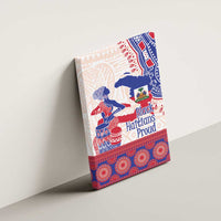 Afro-Haitians Proud Canvas Wall Art Haiti Coat Of Arms Dashiki