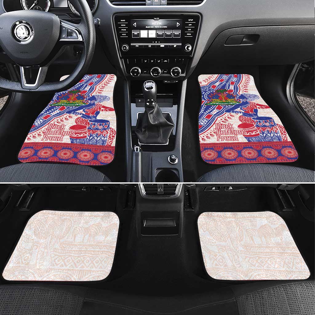 Afro-Haitians Proud Car Mats Haiti Coat Of Arms Dashiki